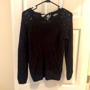 Black knit sweater